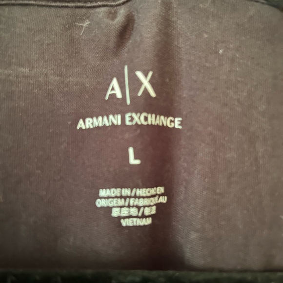 Armani Exchange Black Polo with White Trim - Picture 6 of 7